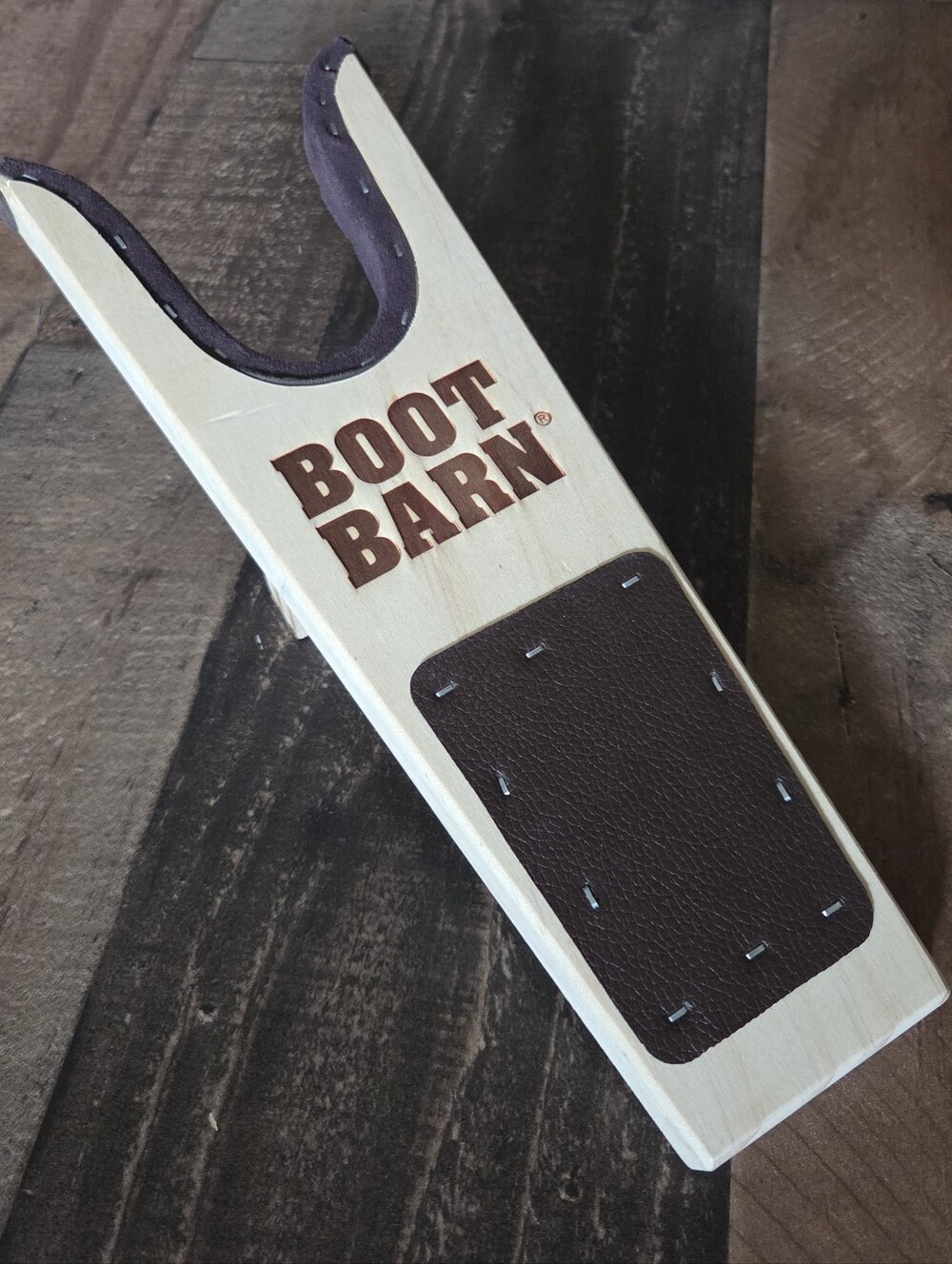 New $29.95 BOOT BARN Wood Boot Jack / Puller For Easy On/Off OS